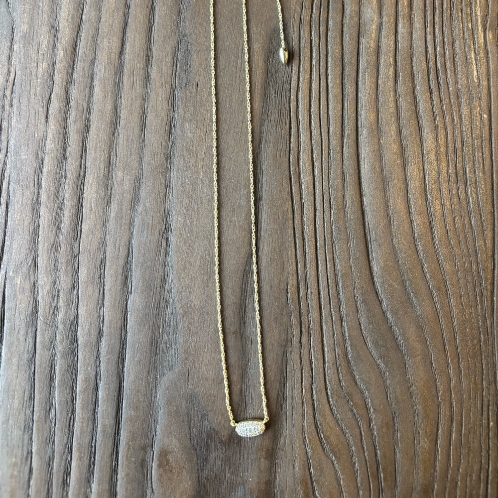 Kendra Scott Gold Necklace with White Accents